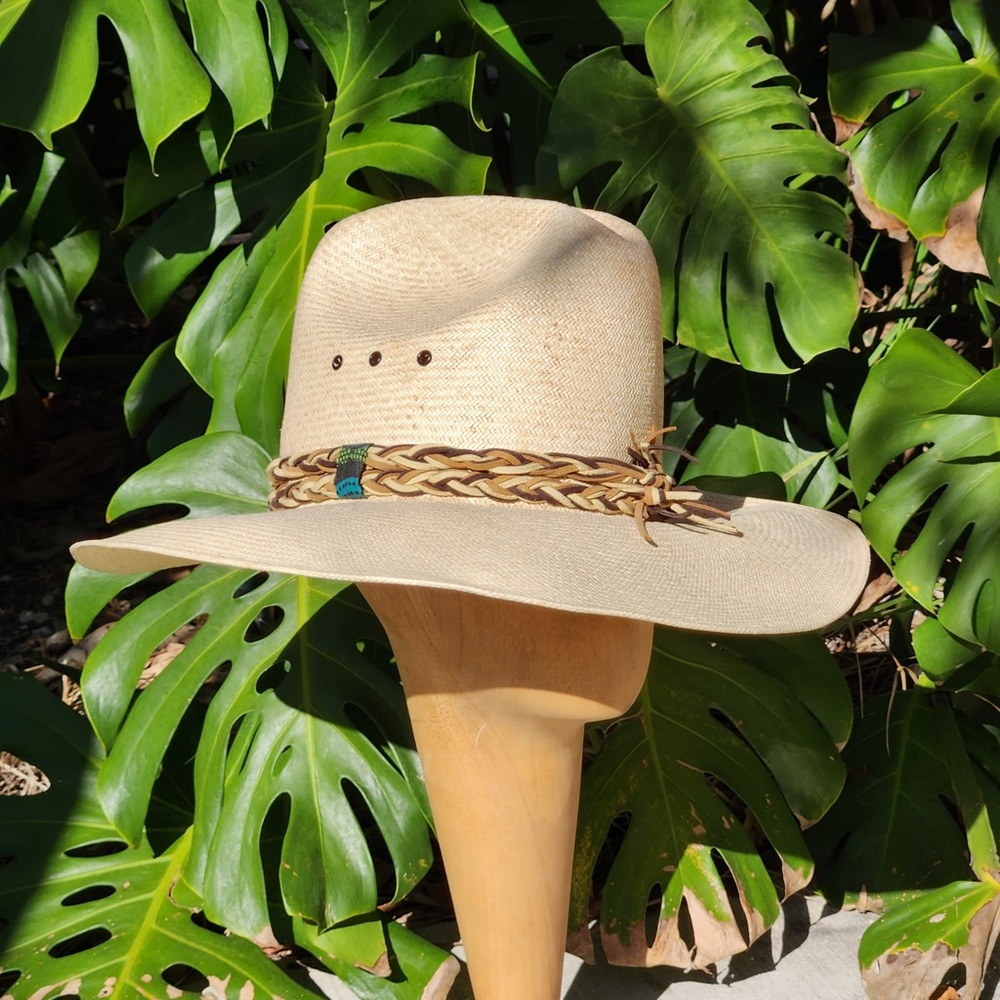 Beautiful hat with leather strap